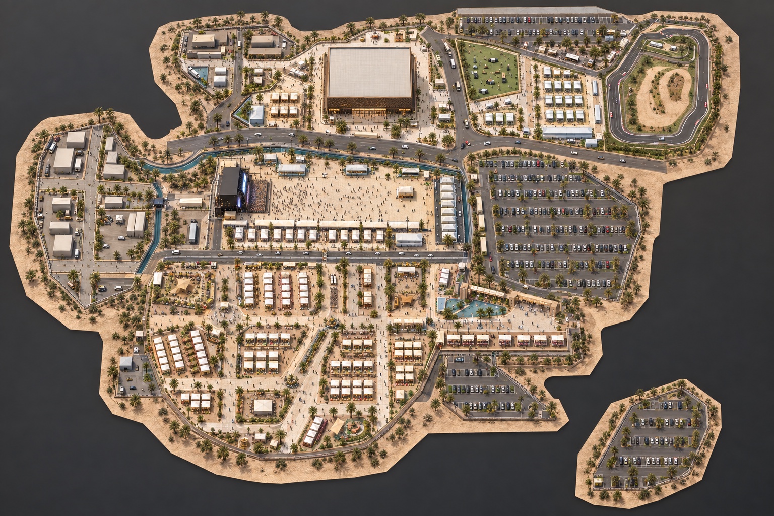 3D concept overview based on the Rally Ha’il master plan